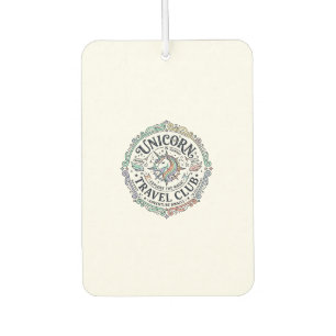 Désodorisant Pour Voiture Club de voyage Licorne Création originale Zazzle_1