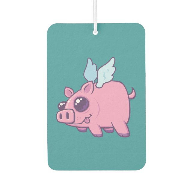 Désodorisant Pour Voiture Cochonnet Mignon Volant Derpy Kawaii (Devant)