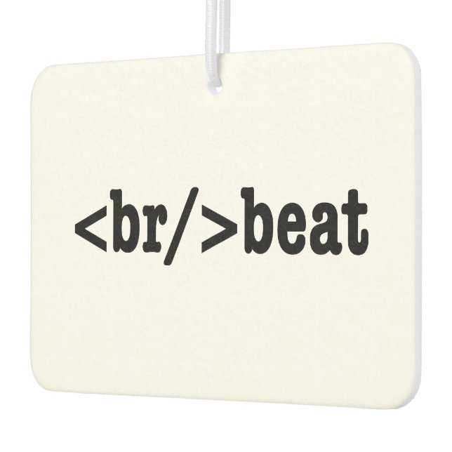 Désodorisant Pour Voiture code HTML breakbeat (Gauche)
