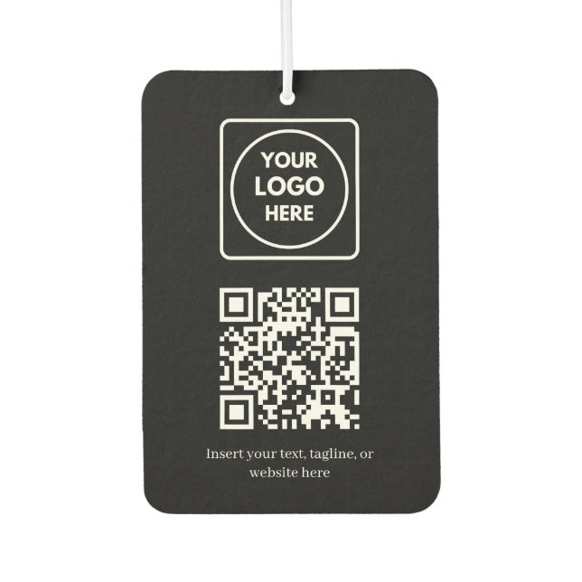 Désodorisant Pour Voiture Code QR noir | Entreprise professionnelle simple (Devant)