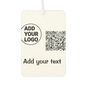 Désodorisant Pour Voiture Code qr simple minimaliste ajouter logo nom du cod