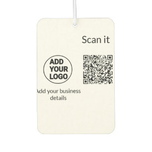 Désodorisant Pour Voiture Code QR simple minimaliste ajouter un logo scanner