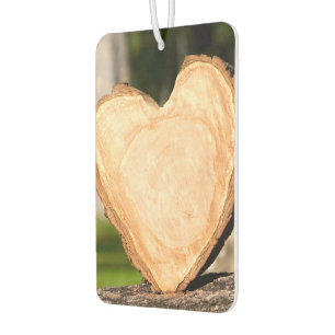 Désodorisant Pour Voiture coeur en bois