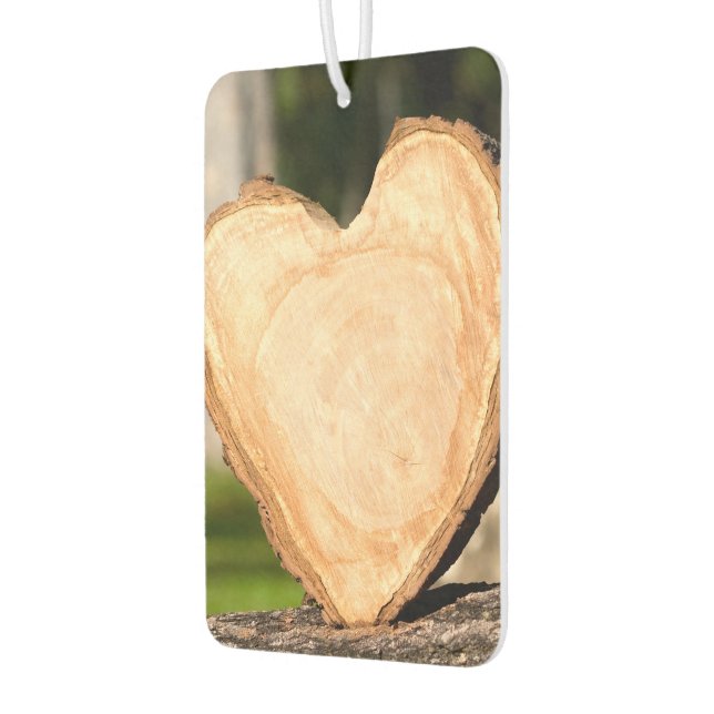 Désodorisant Pour Voiture coeur en bois (Gauche)