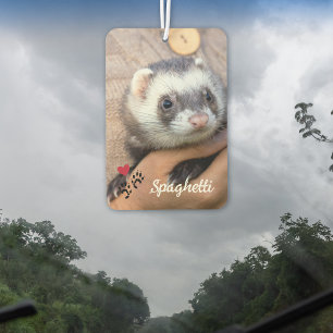 Désodorisant Pour Voiture Cœur Rouge Empreintes de Patte de Furet 2 Photos &