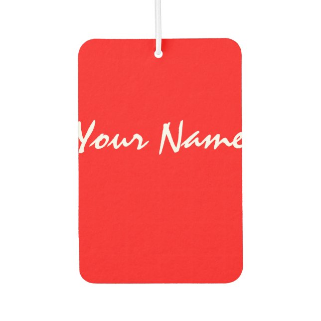 Désodorisant Pour Voiture Coeur rouge personnalisable (Devant)