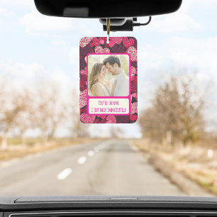 Désodorisant Pour Voiture Coeurs rose Parkly I Texte De Retour Immédiatement