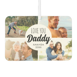 Désodorisant Pour Voiture Collage photo personnalisé 'Papa' amour mignon