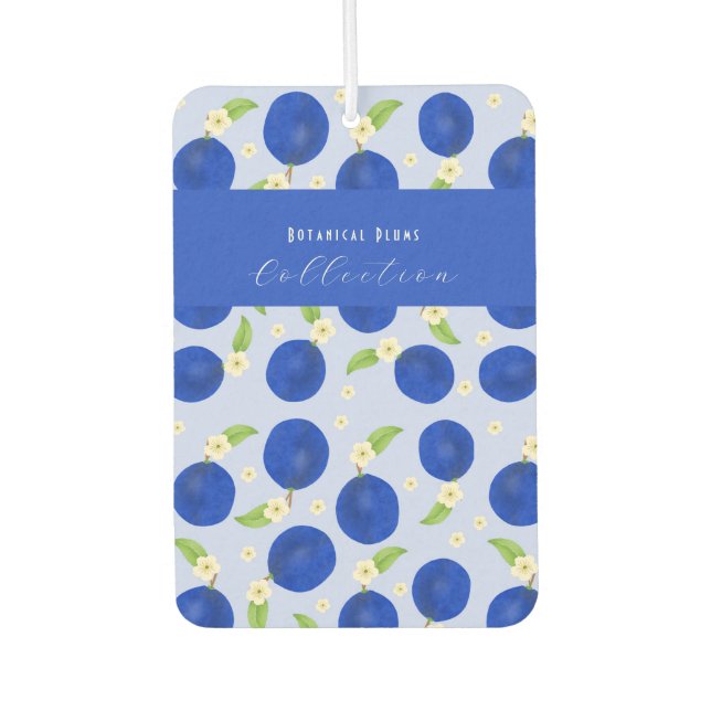 Désodorisant Pour Voiture Collection de prunes botaniques bleues (Devant)