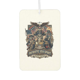Désodorisant Pour Voiture Commandant de crâne colonial patriotique sombre Sk