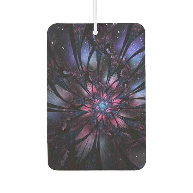 Désodorisant Pour Voiture Conception Abstraite des fleurs fractales. (Devant)