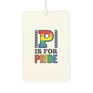 Désodorisant Pour Voiture Conception de chemise arc-en-ciel de lettre de fie