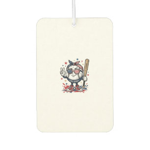 Désodorisant Pour Voiture Conception de chemise de mascotte de baseball patr