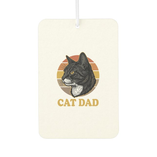 Désodorisant Pour Voiture Conception de chemise pour papa de chat vintage ré (Devant)