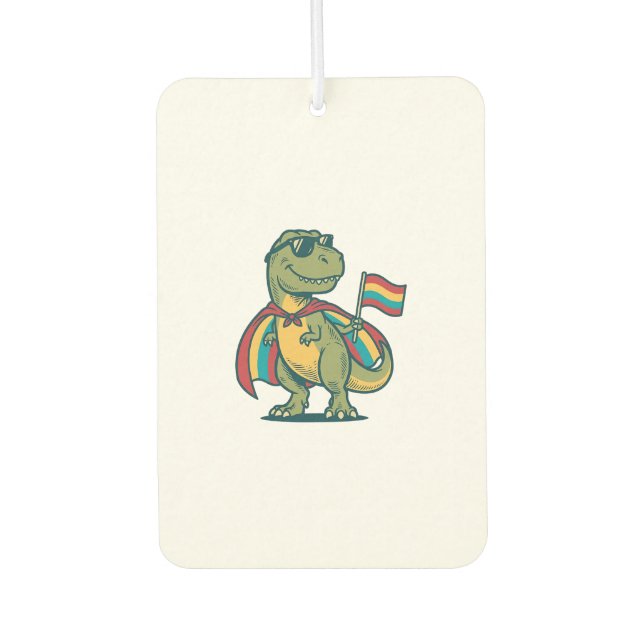 Désodorisant Pour Voiture Conception de chemise vectorielle de dinosaure de  (Devant)
