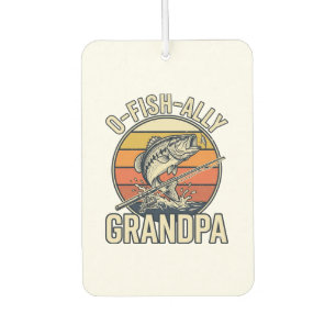 Désodorisant Pour Voiture Conception de chemise vintage de pêche grand-père