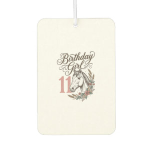 Désodorisant Pour Voiture Conception de chemise vintage florale cheval Fille