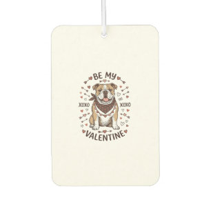 Désodorisant Pour Voiture Conception de chemise vintage Saint-Valentin Bulld