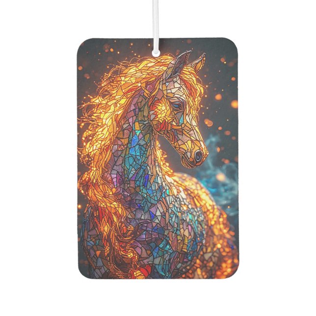 Désodorisant Pour Voiture Conception de cheval en vitrail (Devant)