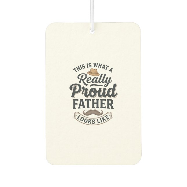 Désodorisant Pour Voiture Conception de citation de gravure vintage de père  (Devant)