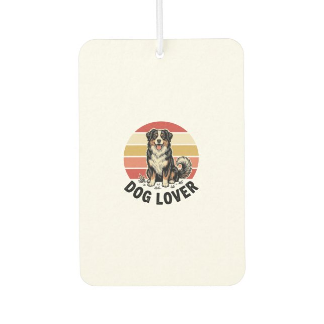 Désodorisant Pour Voiture Conception de coucher de soleil de chien mignon gr (Devant)
