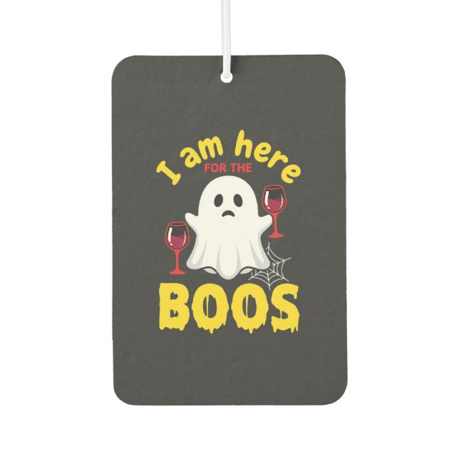 Désodorisant Pour Voiture Conception de fantôme de vin d'Halloween Boos (Devant)