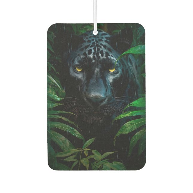 Désodorisant Pour Voiture Conception de faune de jungle de panthère noire my (Devant)