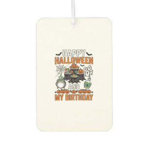 Désodorisant Pour Voiture Conception de fête de citrouille vintage d'anniver