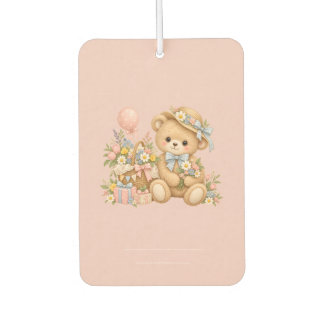 Désodorisant Pour Voiture Conception de fête de nounours mignon avec jardin 