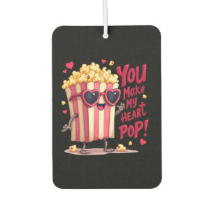 Désodorisant Pour Voiture Conception de la Saint-Valentin cœur de pop-corn