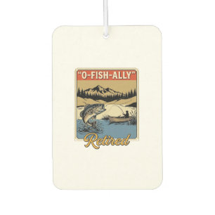 Désodorisant Pour Voiture Conception de maillot de pêche vintage O-Fish-Ally