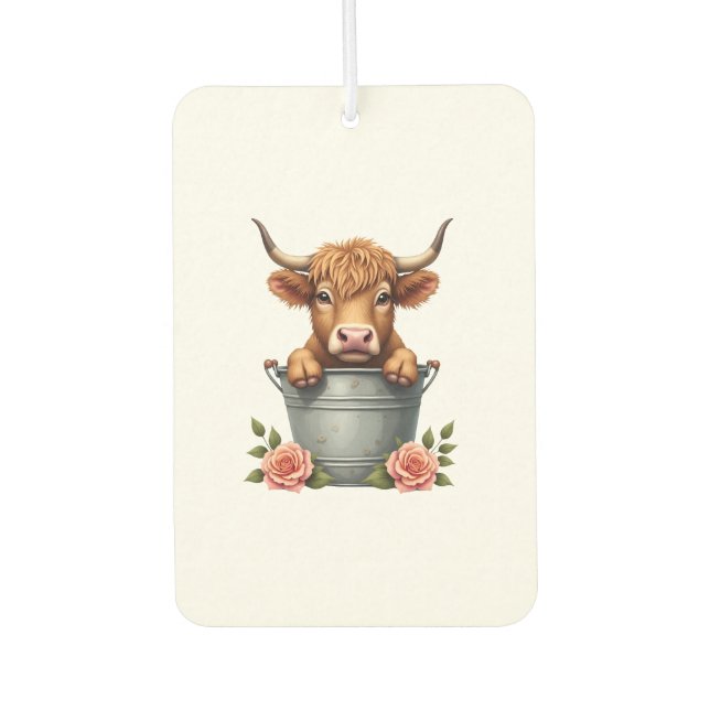 Désodorisant Pour Voiture Conception de marché de fleurs de vache Highland v (Devant)