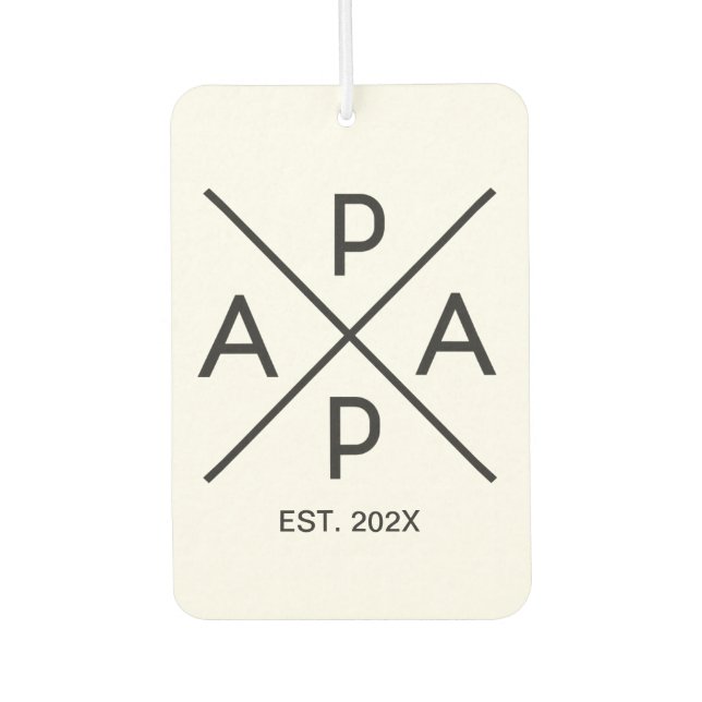 Désodorisant Pour Voiture Conception de monogramme PAPA (Devant)