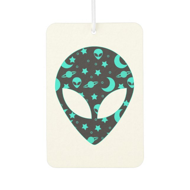 Désodorisant Pour Voiture Conception de motif spatial à tête d'alien (Devant)