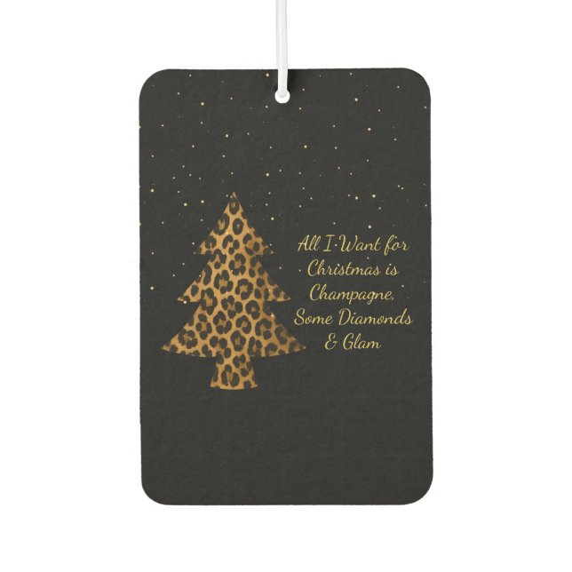 Désodorisant Pour Voiture Conception de Noël Chic et Glamour (Devant)