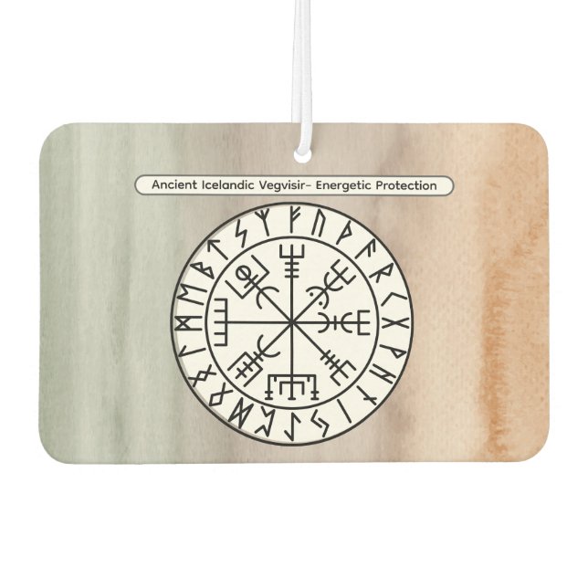 Désodorisant Pour Voiture Conception de symbole de compas viking Vegvisir (Devant)