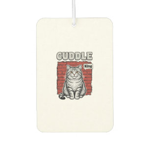 Désodorisant Pour Voiture Conception de T-shirt de chat vintage Cuddle King_