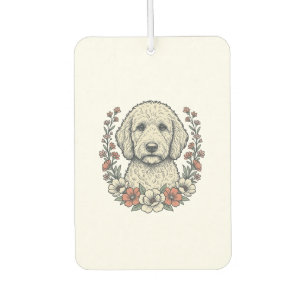 Désodorisant Pour Voiture Conception de T-Shirt de Portrait de Chien Bouclé