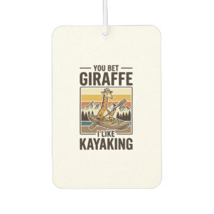 Désodorisant Pour Voiture Conception de T-Shirt drôle vintage de kayak giraf