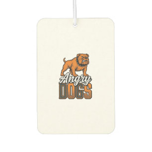 Désodorisant Pour Voiture Conception de typographie Bulldog vintage Angry Do