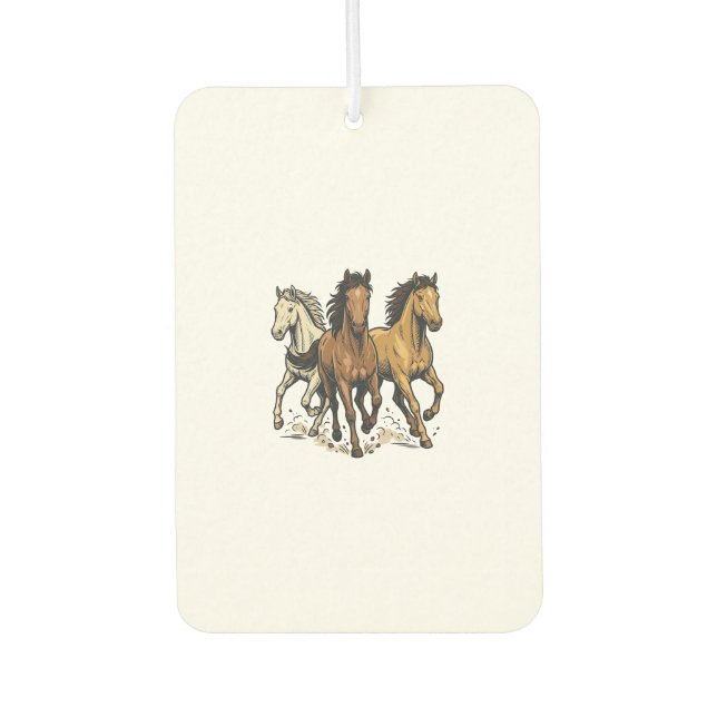 Désodorisant Pour Voiture Conception de vecteur d'art de chevaux de course v (Devant)