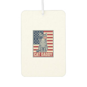 Désodorisant Pour Voiture Conception de vecteur de chat patriotique Cat Dadd
