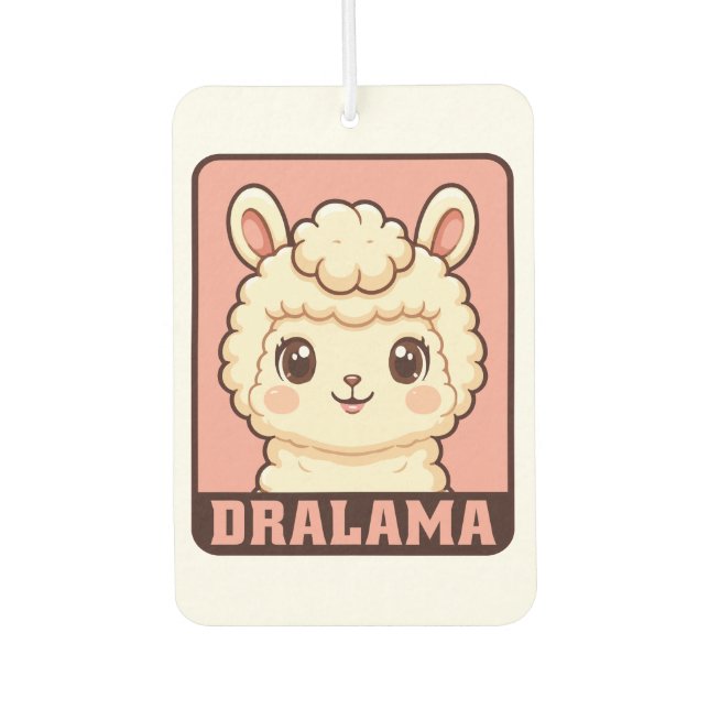 Désodorisant Pour Voiture Conception d'illustration de lama mignon (Devant)