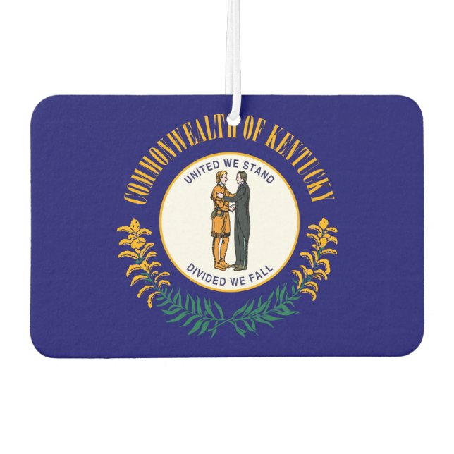 Désodorisant Pour Voiture Conception du drapeau de l'État du Kentucky (Devant)