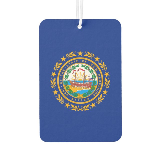 Désodorisant Pour Voiture Conception du drapeau d'état du New Hampshire (Dos)