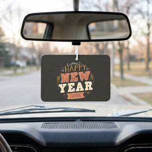 Désodorisant Pour Voiture Conception personnalisée vintage Bonne Année Eve D
