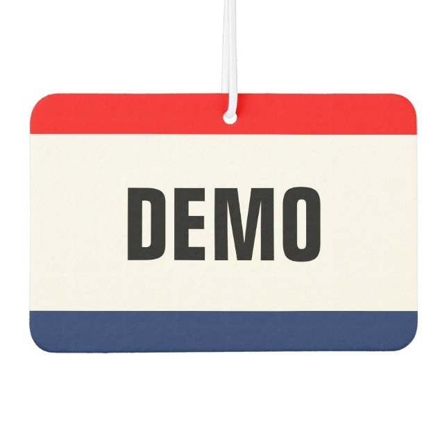 Désodorisant Pour Voiture Concessionnaire automobile Promotion DEMO personna (Devant)