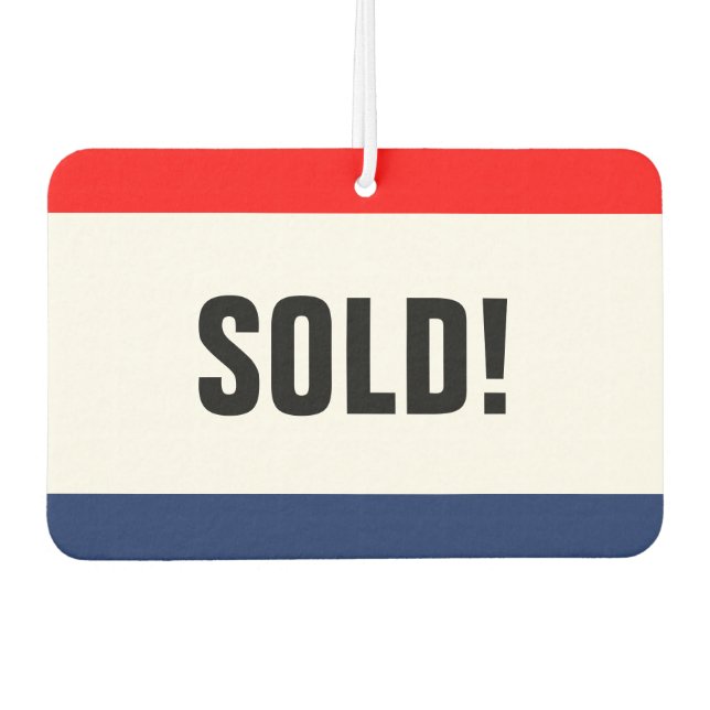 Désodorisant Pour Voiture Concessionnaire automobile Promotion vendue person (Devant)