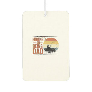 Désodorisant Pour Voiture Conçu pour être papa T-shirt vintage pêche Design_