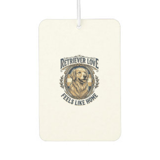 Désodorisant Pour Voiture Confort à la maison Golden Retriever Gravure Vinta
